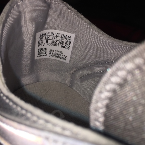 Reflective Silver and White Adidas Tubulars - Picture 5 of 6